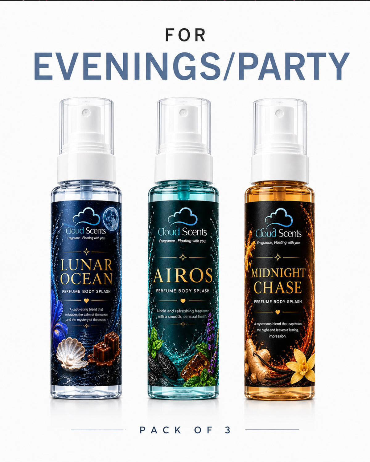 Party Combo Pack Of 3 - 120ml Each